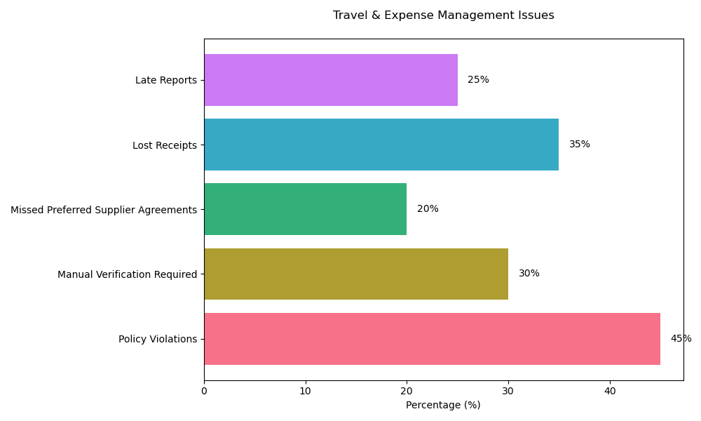 Travel and Expense management issues